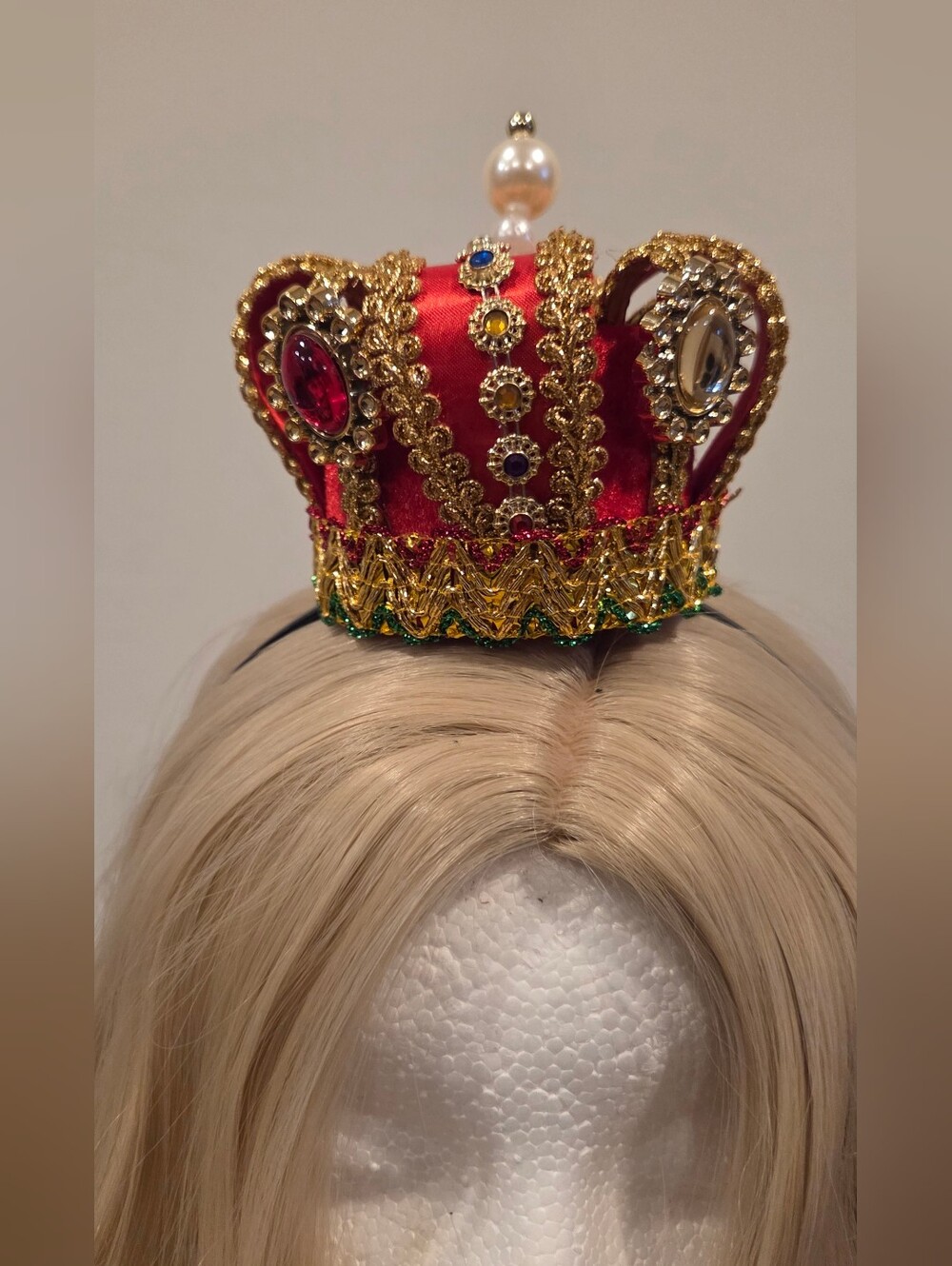 Regal Red Mini Crown - Women Hair Accessory